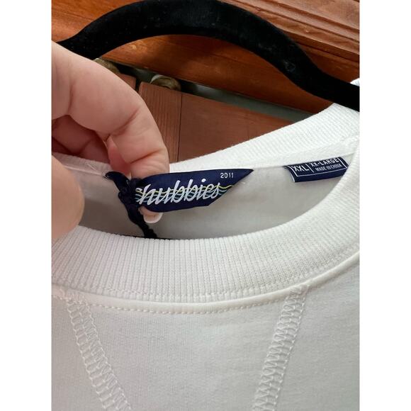 NWT Chubbies Men The Vanilla Latte Soft Terry Crewneck Sweatshirt White Size XXL - Picture 10 of 13